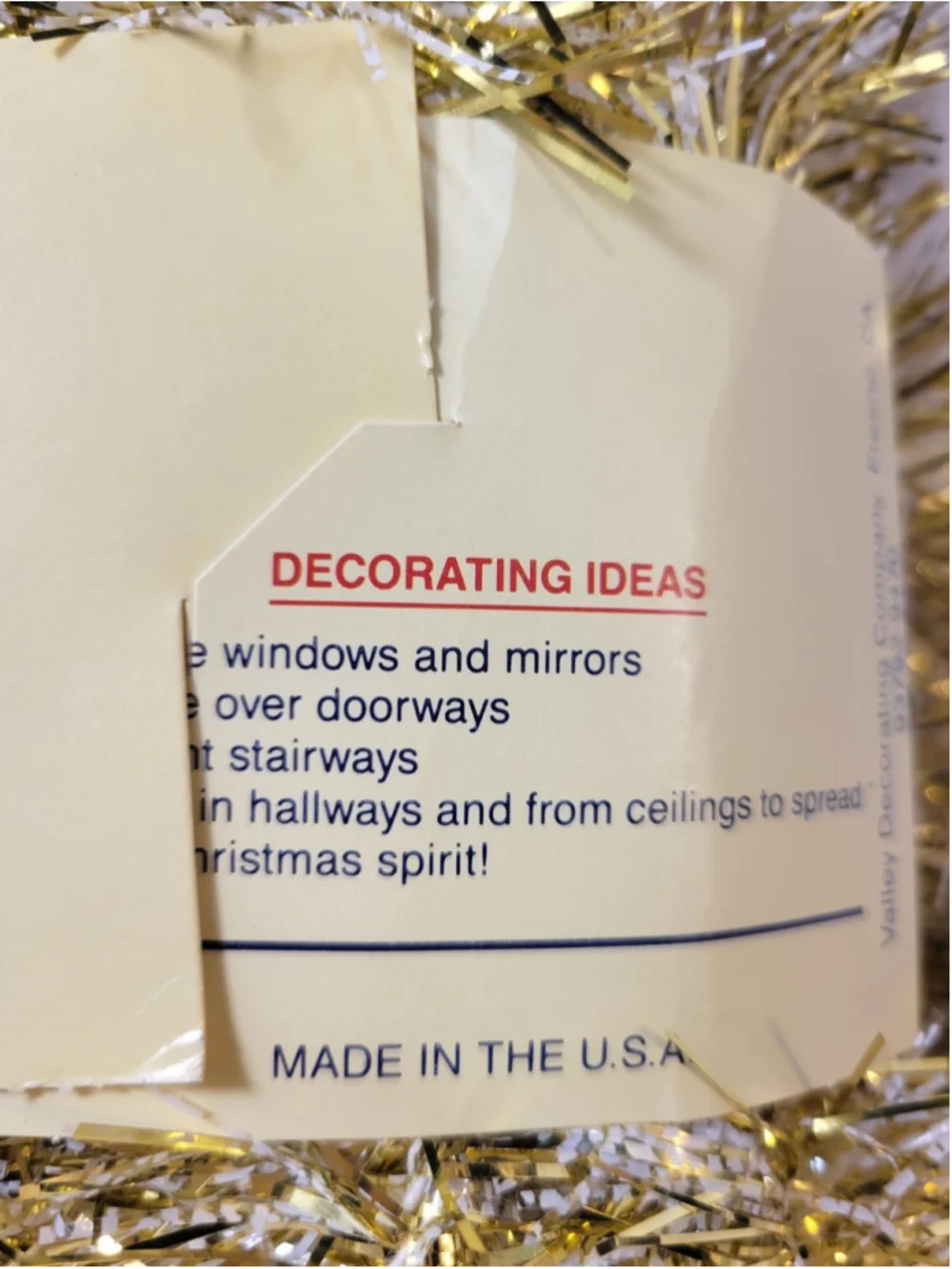 Vintage Valley Decorating Co Christmas Garland Gold White 3